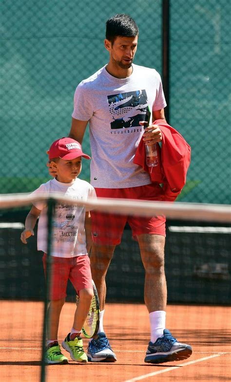 Novak Djokovics Son In The Limelight As He Steps On The Court For A Hit