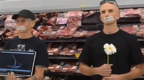 Vegan Activists Stage Second Protest Blocking Supermarket Meat Section