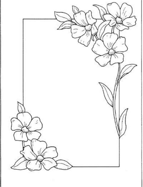 Simple Flower Border Designs To Draw