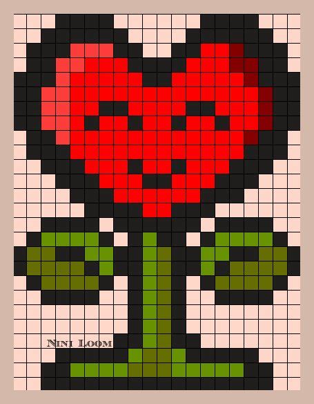 Theme Love Pixel Art Fleur Pixel Art Pixel Art Amour