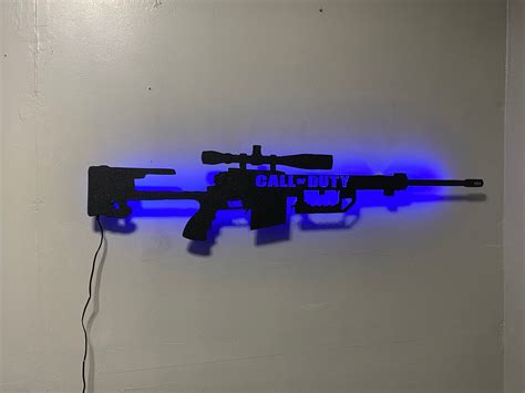 Call Of Duty Intervention Floating Sniper Rifle Led Etsy