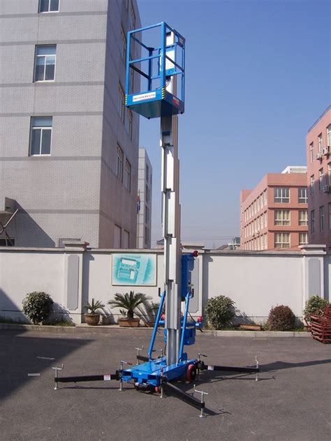 Trailer Mounted Vertical Single Mast Lift 8 Meter Mobile Elevating