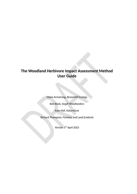 Pdf Woodland Herbivore Impact Assessment Guide Version 5th April 2023