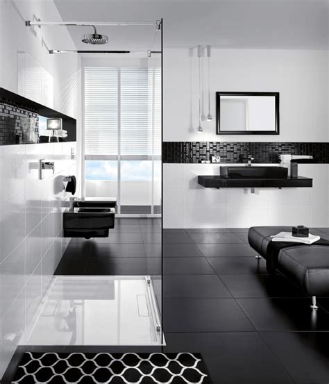 Modern Bathroom In Black And White Interior Design Ideas Ofdesign