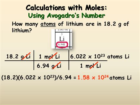 Calculating moles, n, and number of particles, n, using the avogadro number tutorial with worked examples for chemistry students. The Mole - Presentation Chemistry