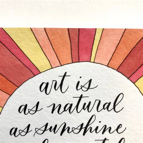 Original 4x6 Watercolour And Calligraphy Art Art Is Vital Quote For