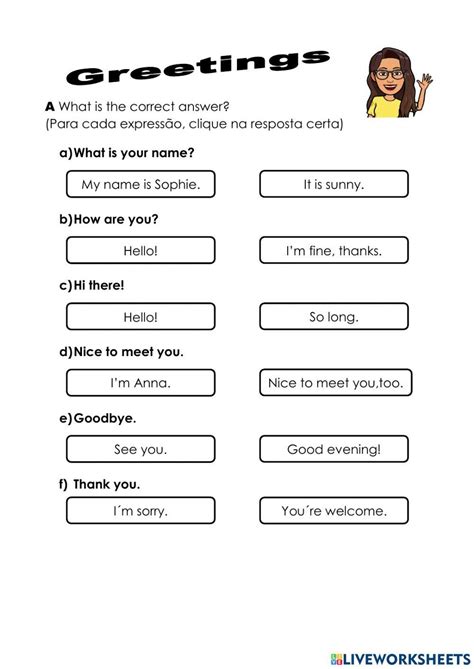 Greetings And Polite Expressions Worksheet Live Worksheets