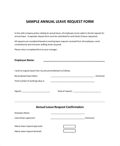 Below are some of the things that never miss out in any leave form: FREE 50+ Sample Request Forms in PDF | MS Word