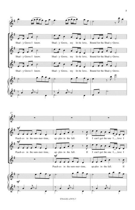 Shady Grove With The Cuckoo By American Folk Song Digital Sheet