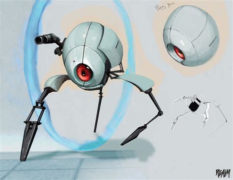 Portal 2 Concept Art Portal Art Robot Concept Art Concept Art