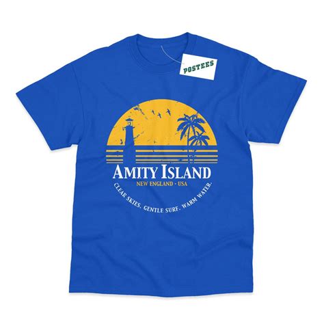 Jaws Inspired Amity Island T Shirt Postees