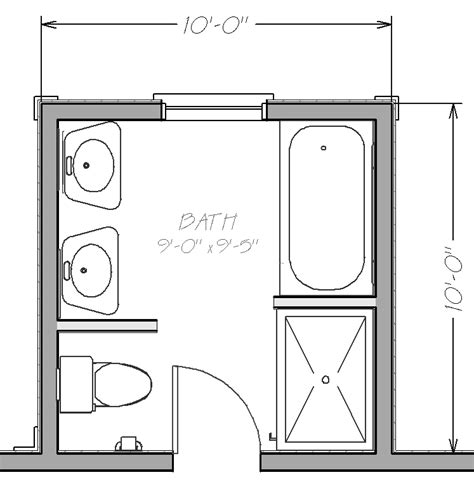 The Floor Plan For A Small Bathroom