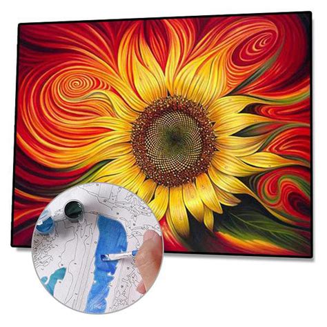 Diy Paint By Numbers Kit Sunflower 4050 Cm Pw602 Personalized T