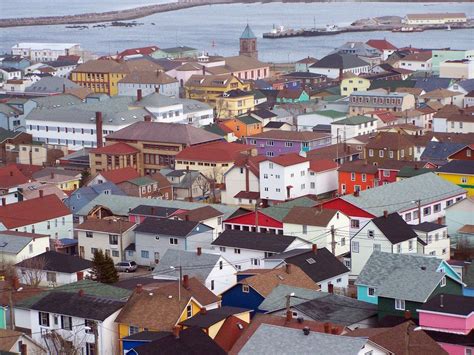St Pierre And Miquelon While The Row Houses Of St