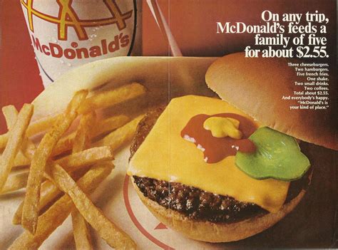 Mcdonald S Restaurant Original Vintage Ad Photo Cheeseburger French Fries And Drink Cup