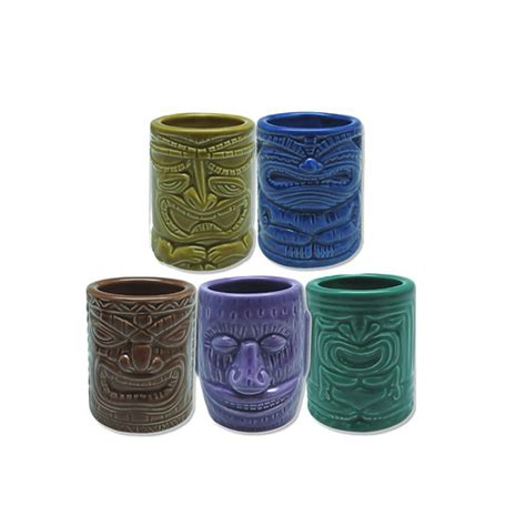 Best Selling Embossed Tiki Mug 2oz Ceramic Tiki Shot Glass Buy Tiki Mug Embossed Tiki Mug Mini