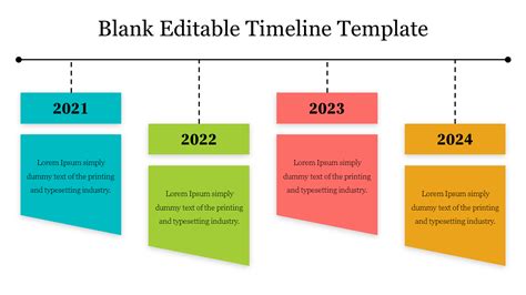 Ready To Use Blank Editable Timeline Template Slide