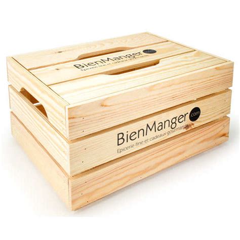 Wooden Crate With Lid 44x34x22cm Les Ateliers De La