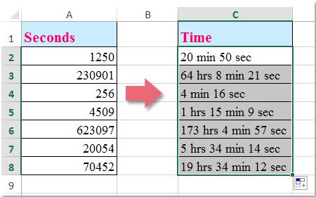How to convert seconds to time (hh mm ss ) or vice versa in Excel?