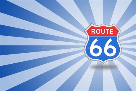Route 66 Road Sign Stock Illustration Illustration Of California