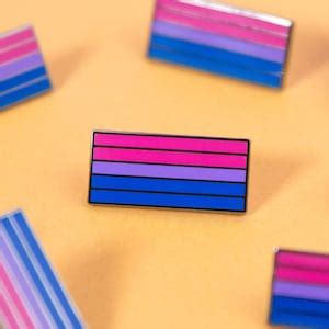 Bisexual Flag Pin Subtle Pride Accessory Enamel Badge LGBT Etsy UK