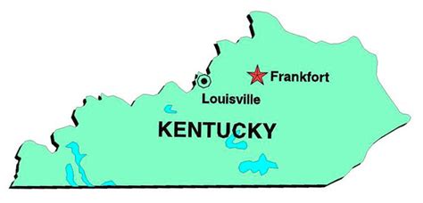 Kentucky Map Clipart Illustrations