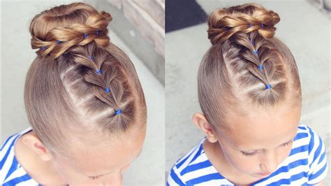 The bun hairstyle will give a casual and chic look for the wearers. How to: Pull Through Bun Hairstyle | Little Girl ...