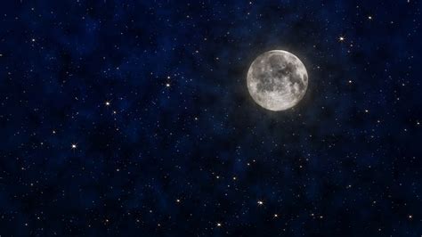 Moon Midnight Stars Shining Sky Video Free Background Youtube