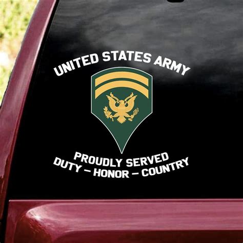 Us Army Military Decal Sticker Proudly Served Sticker Military