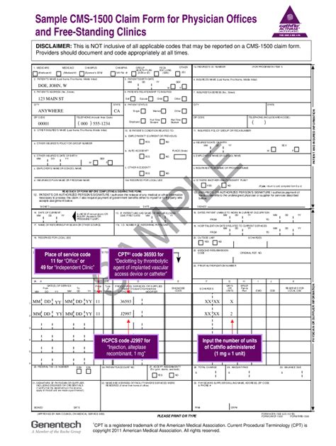 Fillable 1500 Claim Form Printable Forms Free Online