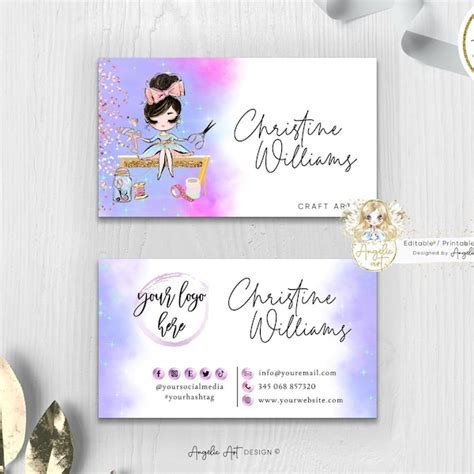 Craft Business Cards Etsy