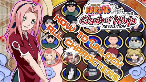 How To Unlock All Characters On Naruto Clash Of Ninja Revolution Youtube