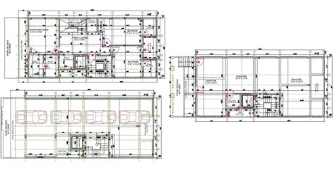 2d Autocad Design Bungalow Plan With Working Drawing Dwg File Cadbull