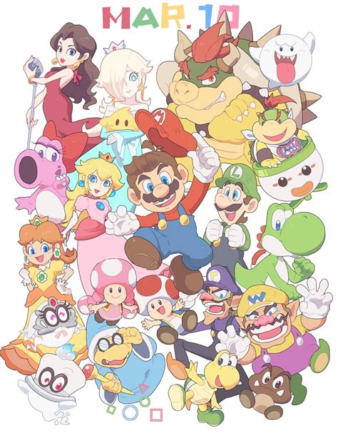 Hoshikuzu Pan Birdo Boo Mario Bowser Bowser Jr Cappy Mario