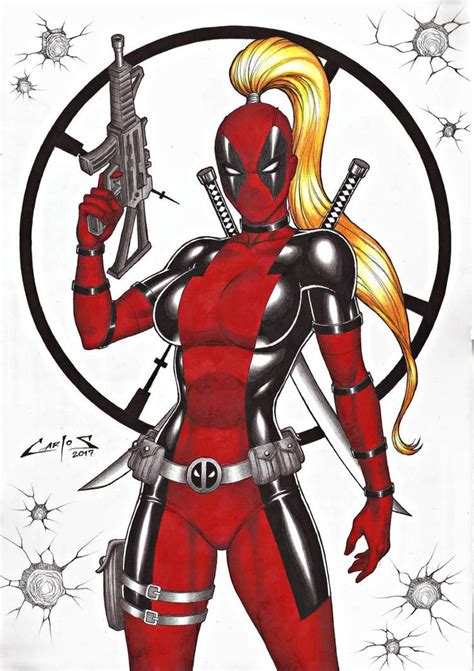 Lady Deadpool Commission Done By Carlosbragaart80 On Deviantart Lady Deadpool Deadpool