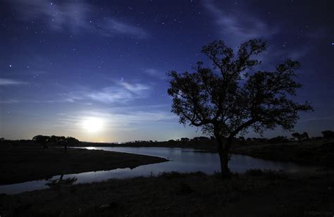 The Blue Moon Ambience Astrophotography By Miguel Claro