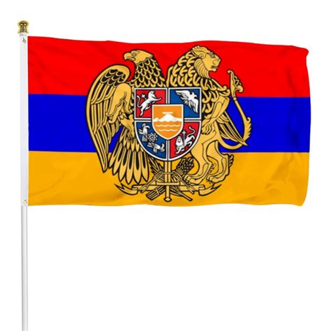 armenia coat of arms flag banner