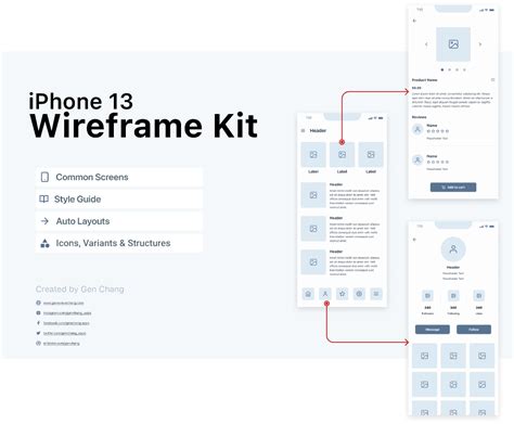 Iphone 13 Wireframe Kit Download Free Ui Kit
