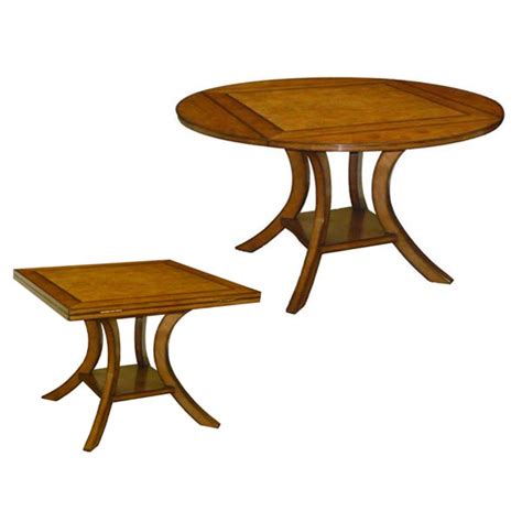 If your room is big enough, a square table can be a dramatic addition that can also accommodate plenty of people — 16 in this case! 93954 Veranda Square to Round Table
