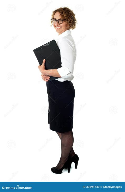Full Length Portrait Of Businesswoman Stock Photo Image Of Adult