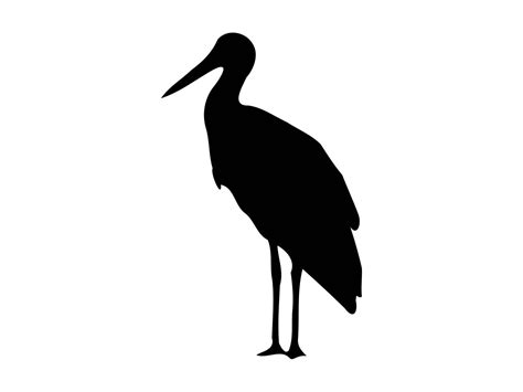 Stork Svg Bird Svg Stork Silhouette Cutting File Clipart Etsy