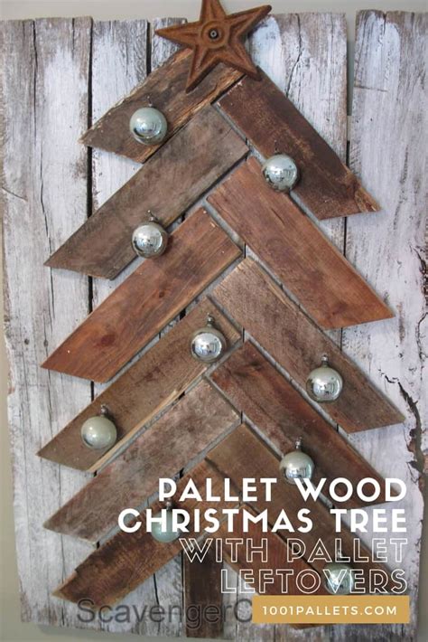 Pallet Wood Christmas Tree With Pallet Leftovers 1001 Pallets