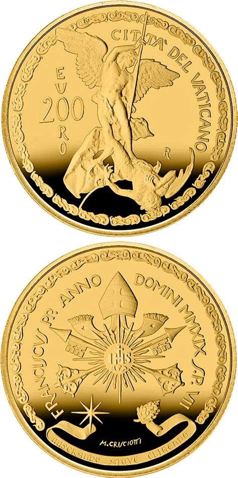200 Euro Coin The Archangels Michael Vatican City 2019
