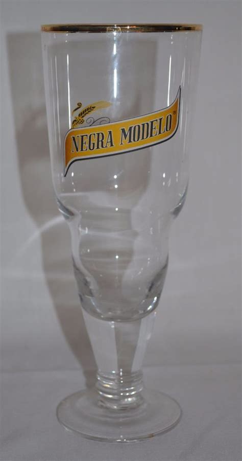 Negra Modelo Mexican Bar Beer Glass Stemmed Gold Rimmed 8 1 2 Beer Bar Mexican Bar Glass