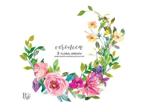 Watercolor Summer Flowers Wreath Set ~ Illustrations ~ Creative Market