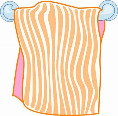 Towel Clipart Clip Bath Towels Orange Wet