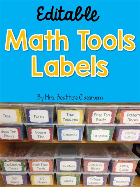 Label Your Math Tools With These Colorful Labels From Mrs Beatties
