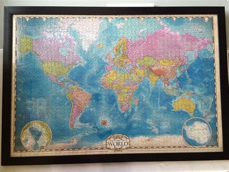 World Map Jigsaw Puzzle 1000 Pieces 75cm X 50cm When Complete