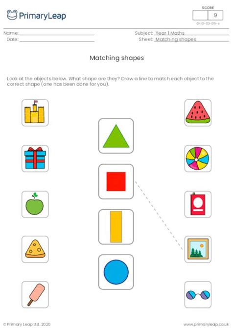 Free Printable Matching Shapes Worksheets Printable Blank World