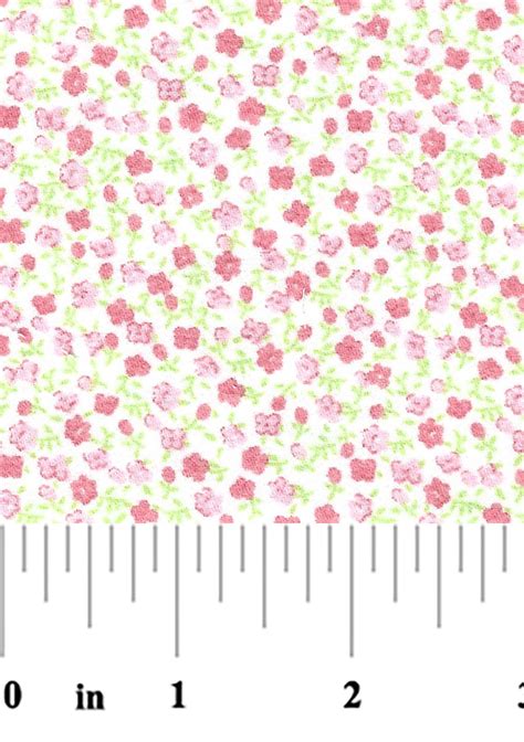 Pink And Green Floral Fabric Challis Fabric 100 Cotton And 60 Wide